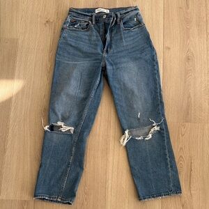 Abercrombie & Fitch Blue Distressed Women Jeans